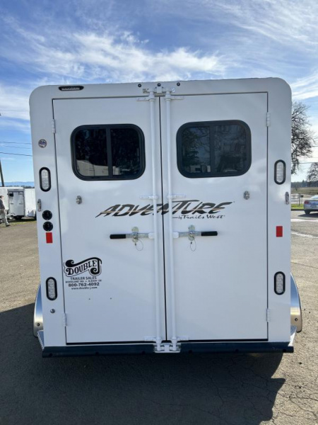 New 2026 Trails West Adventure MX II 2 Horse Trailer - Swing out saddle rack