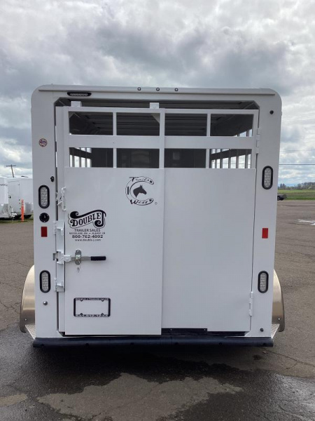 New 2026 Trails West Adventure II 14' Stock Trailer - Rear Sort Door - Side Door