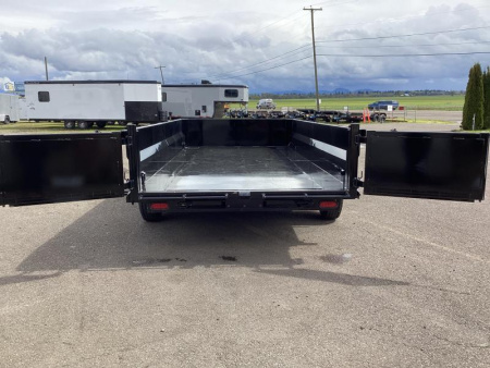 New PRICE REDUCED $2200! 2025 Teton Trailer Dump Trailer 16' long x 82'' wide-16k- Scissor lift- XL chain box-tarp system!