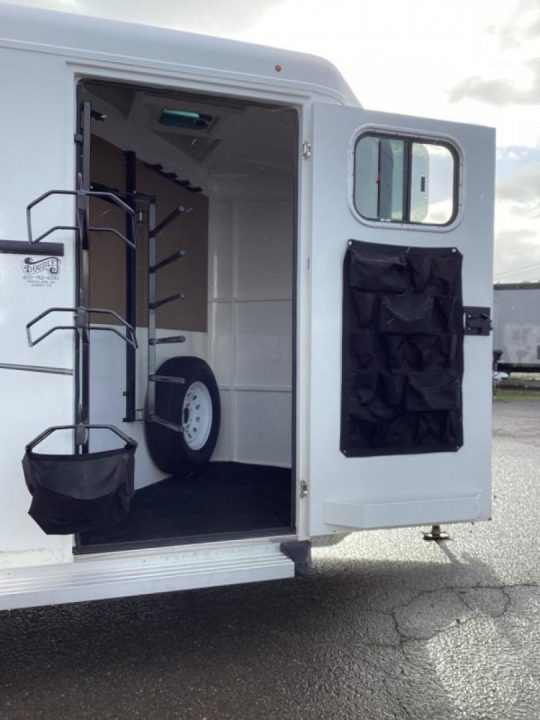 Used 2016 Trails West Classic II 3 Horse Trailer- Escape Door-Swing out Saddle rack