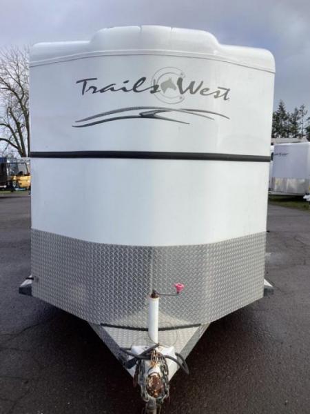 Used 2016 Trails West Classic II 3 Horse Trailer- Escape Door-Swing out Saddle rack