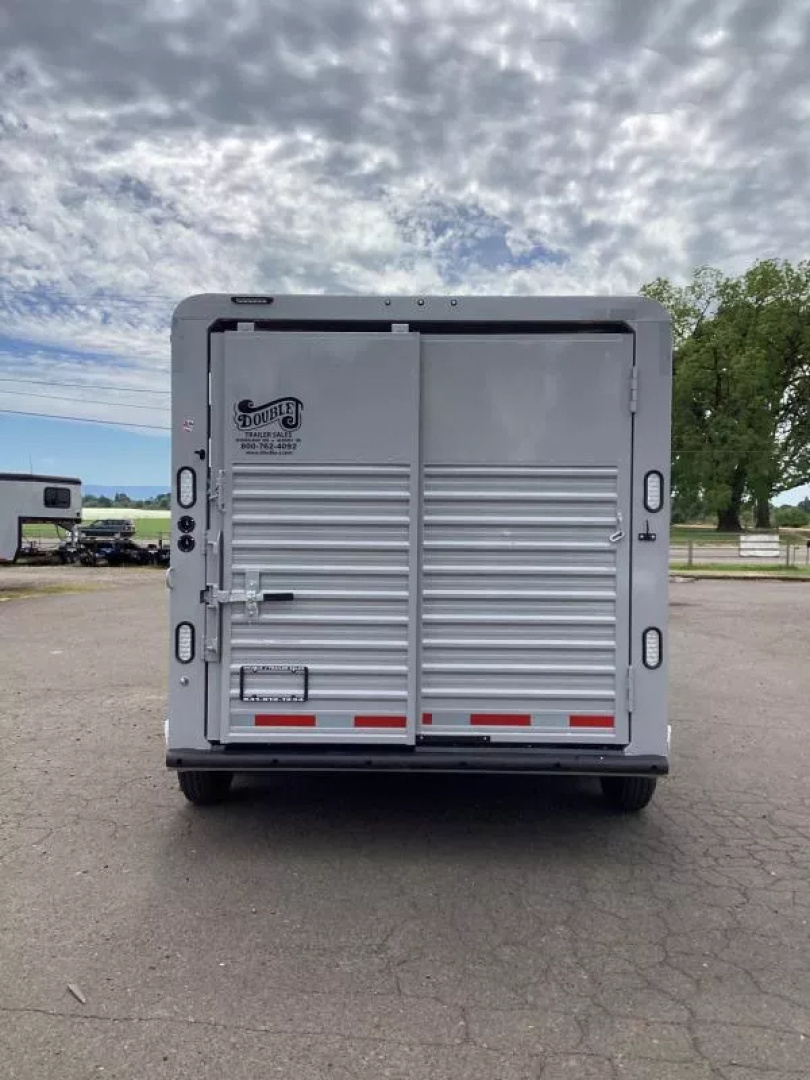 New 2026 Trails West Hotshot 16' Stock Trailer - 7'6" Wide - 7' Tall - Sort Gate in Rear Door