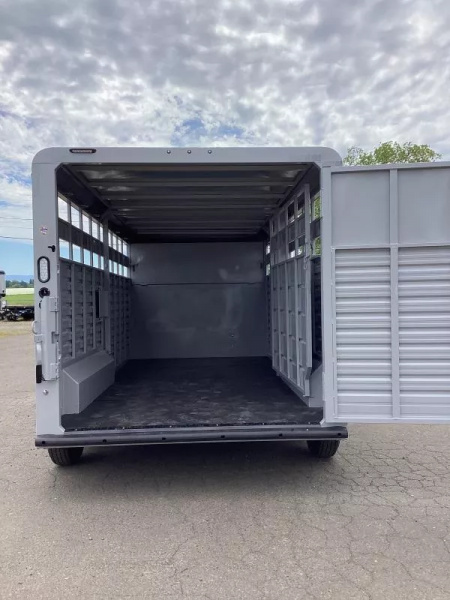 New 2026 Trails West Hotshot 16' Stock Trailer - 7'6" Wide - 7' Tall - Sort Gate in Rear Door