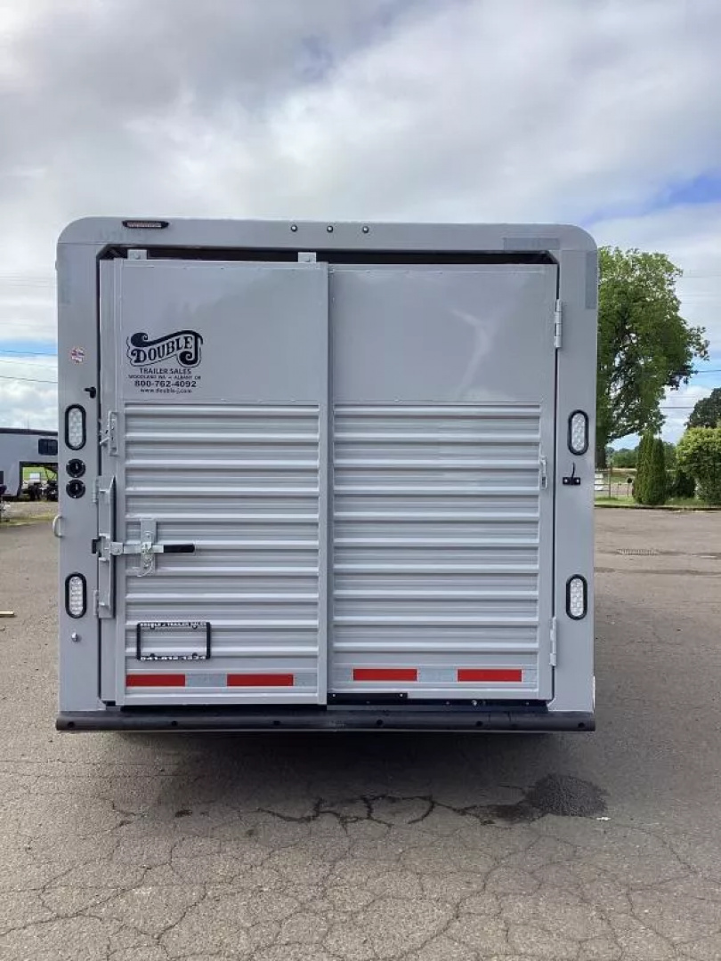 New PRICE REDUCED 2026 Trails West Hotshot 20' Stock Trailer-7'6" Wide- Enclosed Rear Gate- Sort Gate in Center Gate- Spare Tire