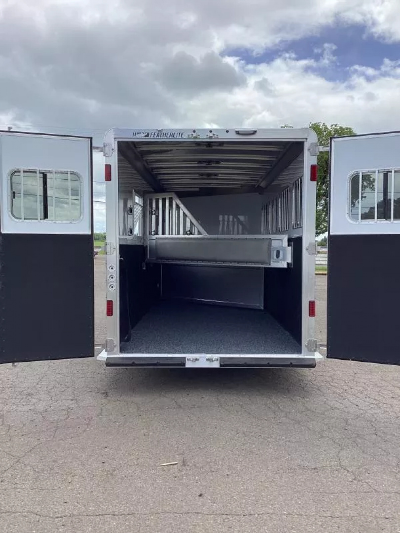 New 2025 Featherlite 9400 4 Horse -Premier Tack-7'6" Tall-Easy Care Flooring-Lined & Insulated Dressing/Tack Room Ceiling-Stud Divider-Escape Door