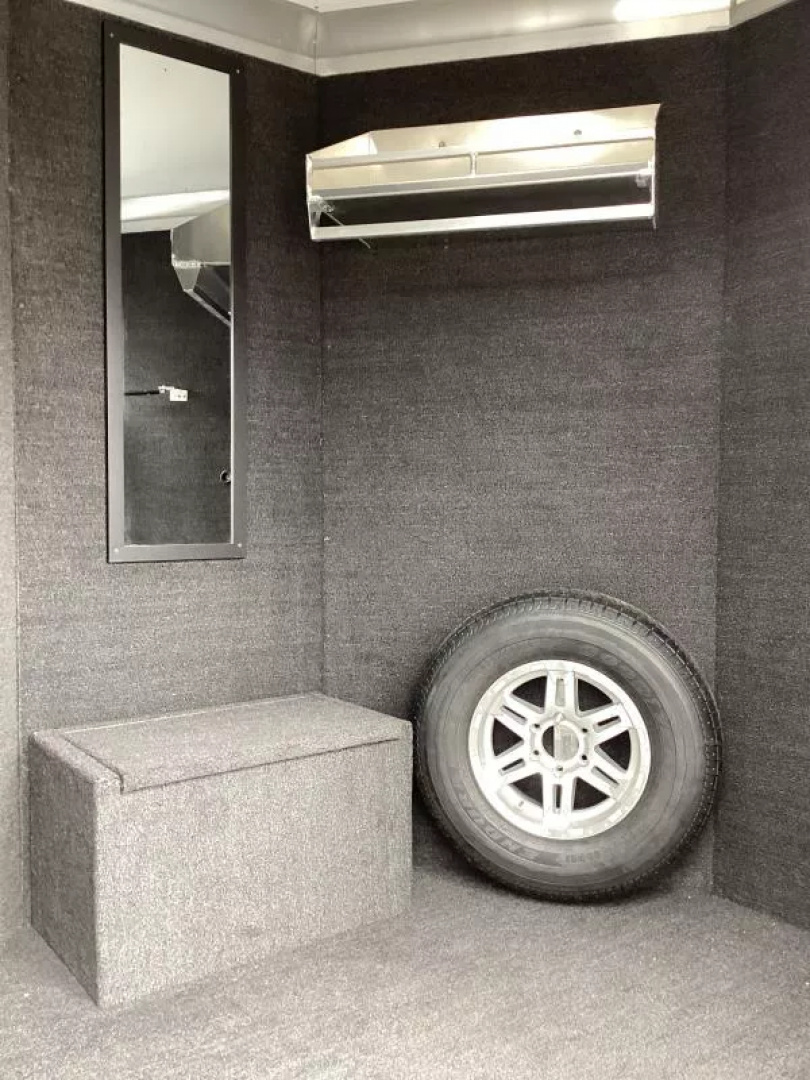 New 2025 Featherlite 9400 4 Horse -Premier Tack-7'6" Tall-Easy Care Flooring-Lined & Insulated Dressing/Tack Room Ceiling-Stud Divider-Escape Door