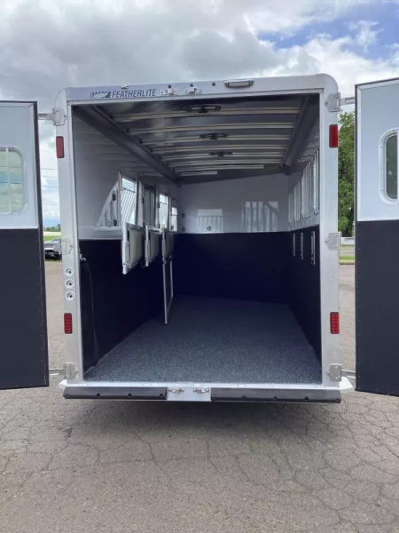New 2025 Featherlite 9400 4 Horse -Premier Tack-7'6" Tall-Easy Care Flooring-Lined & Insulated Dressing/Tack Room Ceiling-Stud Divider-Escape Door