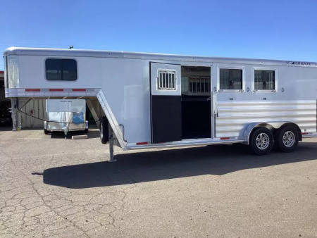 New Price Reduced $500!2025 Featherlite 9600 3 Horse-Premier Tack-7' Tall-50" Slant Wall Dressing Room-Water Tank