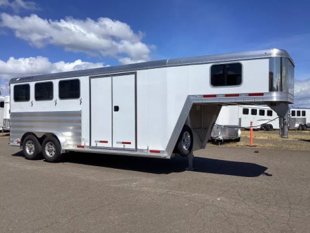 New Price Reduced $500!2025 Featherlite 9600 3 Horse-Premier Tack-7' Tall-50" Slant Wall Dressing Room-Water Tank