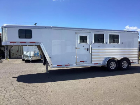 New Price Reduced $500!2025 Featherlite 9600 3 Horse-Premier Tack-7' Tall-50" Slant Wall Dressing Room-Water Tank
