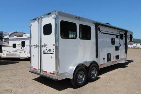 New 2026 SMC Patriot P29SRK - 9FT SW w/ Slide LQ. All Alum. All Real Wood Interior. 2 Horse Trailer