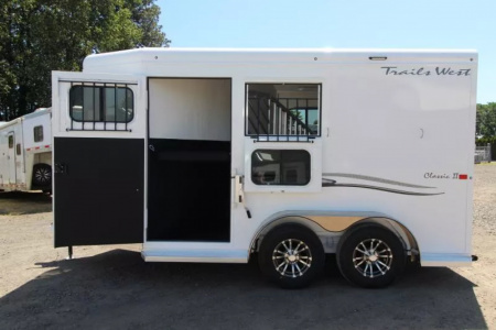 New 2026 Trails West Classic II - Extra Tall - Escape Door - 2 Horse Trailer