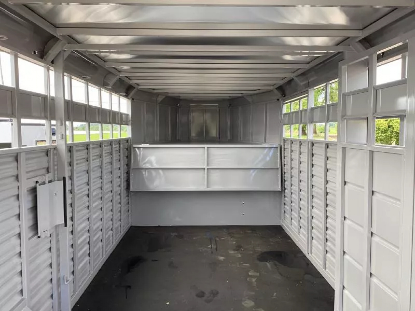 New 2026 Trails West Hotshot 20' Stock Trailer-7'6" Wide- Enclosed Rear Gate- Sort Gate in Center Gate- Spare Tire