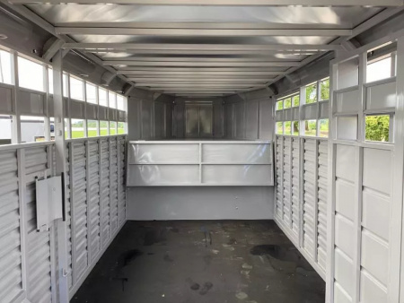 New 2026 Trails West Hotshot 20' Stock Trailer-7'6" Wide- Enclosed Rear Gate- Sort Gate in Center Gate- Spare Tire