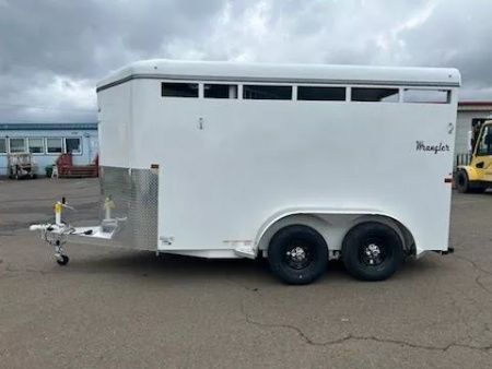 New 2026 Thuro-Bilt Wrangler 2 Horse Trailer-Telescoping Padded Dividers-Swing-Out Saddle Tree- Spare Tire- Extra Divider Catch