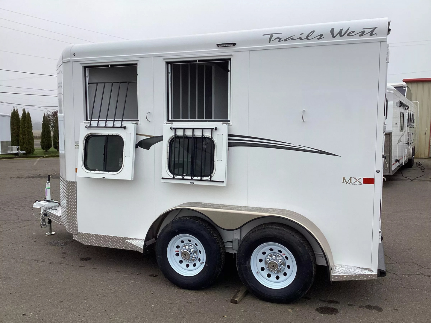 New 2026 Trails West Adventure MX II 2 Horse Trailer-Swing-Out Saddle Rack-Water Tank-7' Tall-Rear Windows