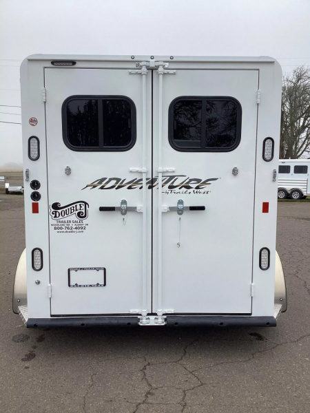 New 2026 Trails West Adventure MX II 2 Horse Trailer-Swing-Out Saddle Rack-Water Tank-7' Tall-Rear Windows