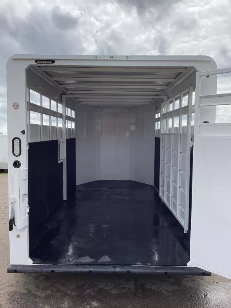 New 2026 Trails West Adventure II 17' Stock Trailer - Center Gate - Rear Door Sort Door - Side Door
