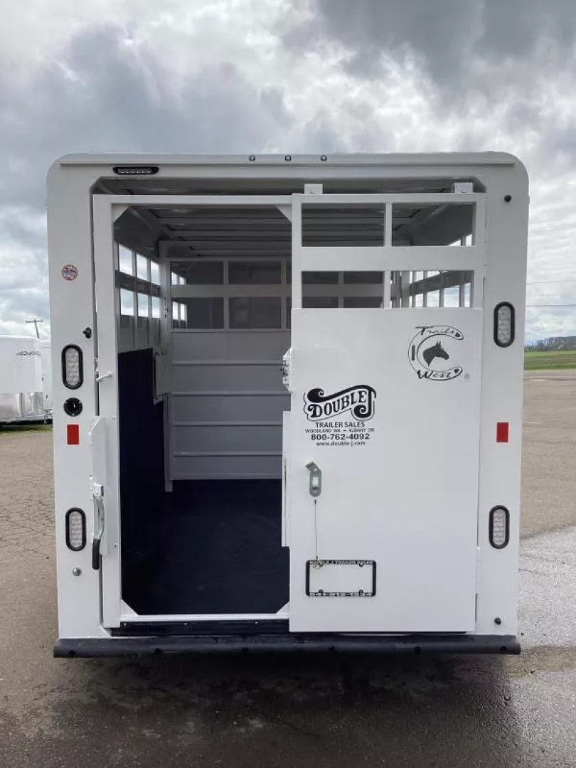 New 2026 Trails West Adventure II 17' Stock Trailer - Center Gate - Rear Door Sort Door - Side Door