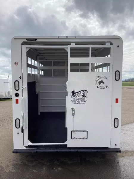 New 2026 Trails West Adventure II 17' Stock Trailer - Center Gate - Rear Door Sort Door - Side Door