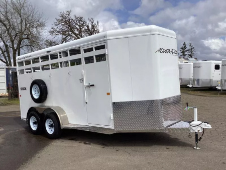 New 2026 Trails West Adventure II 17' Stock Trailer - Center Gate - Rear Door Sort Door - Side Door