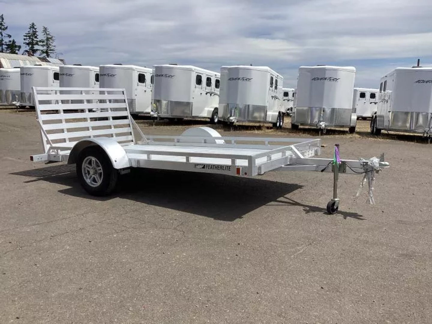 New Price Reduced - 2025 Featherlite  1693 Flatbed 10' Utility Trailer - All Aluminum - 8 Stake Pockets - Rubber Torsion Axles Utility Trailer