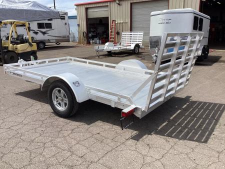 New Price Reduced - 2025 Featherlite  1693 Flatbed 10' Utility Trailer - All Aluminum - 8 Stake Pockets - Rubber Torsion Axles Utility Trailer