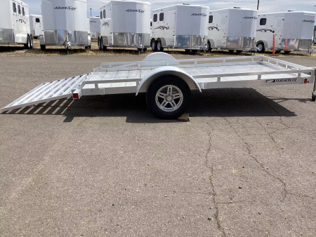 New 2025 Featherlite 2025 Featherlite 1693 Flatbed 10' Utility Trailer - All Aluminum - 8 Stake Pockets - Rubber Torsion Axles Utility Trailer