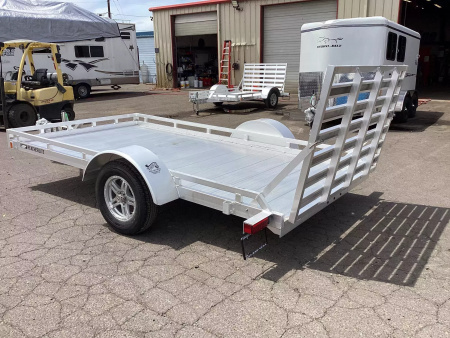 New 2025 Featherlite 2025 Featherlite 1693 Flatbed 10' Utility Trailer - All Aluminum - 8 Stake Pockets - Rubber Torsion Axles Utility Trailer