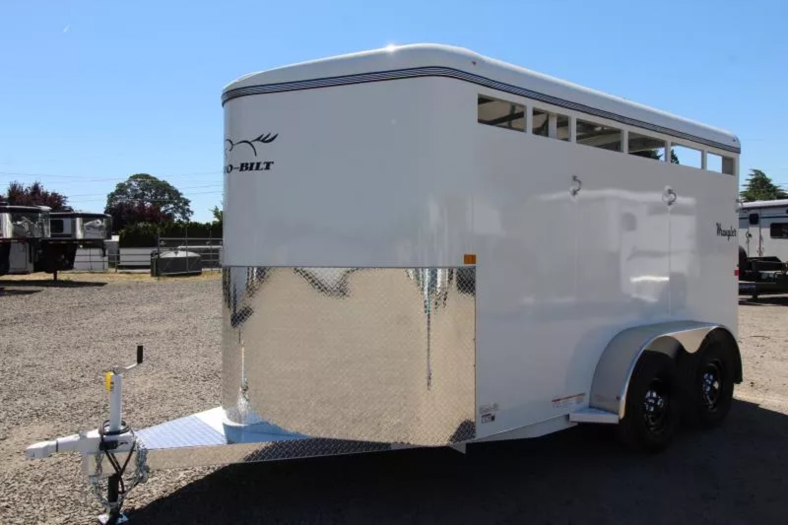 New 2026 Thuro-Bilt Wrangler 2 Horse Trailer-Telescoping Padded Dividers-Swing-Out Saddle Tree- Spare Tire- Extra Divider Catch Horse Trailer