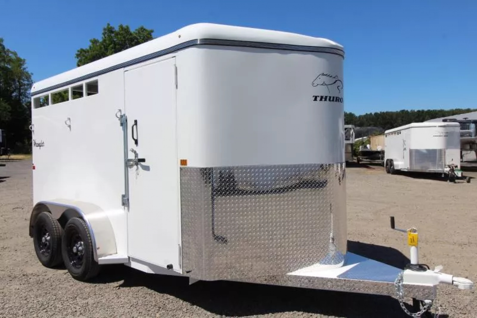 New 2026 Thuro-Bilt Wrangler 2 Horse Trailer-Telescoping Padded Dividers-Swing-Out Saddle Tree- Spare Tire- Extra Divider Catch Horse Trailer
