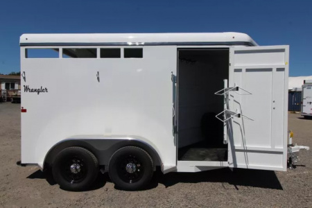 New 2026 Thuro-Bilt Wrangler 2 Horse Trailer-Telescoping Padded Dividers-Swing-Out Saddle Tree- Spare Tire- Extra Divider Catch Horse Trailer