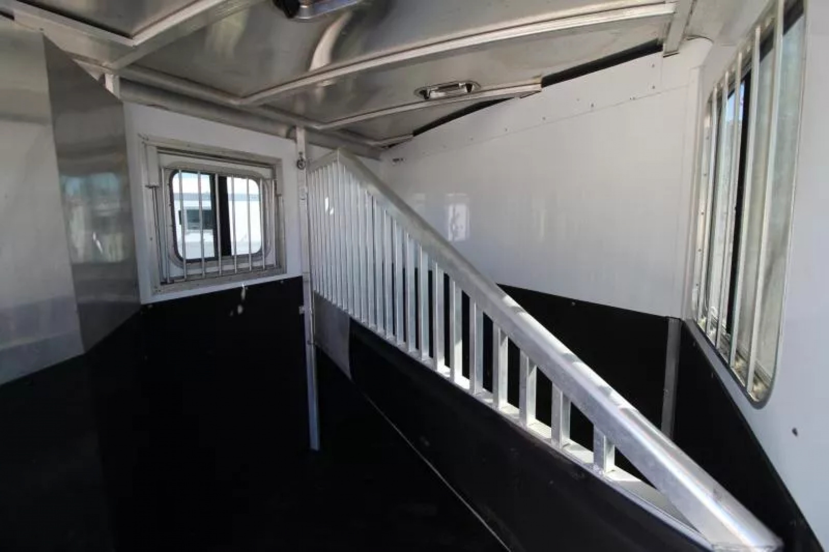 Used 2017 Exiss 7200 Large Dressing Room - Rear Tack - Movable saddle rack 2 Horse Aluminum Trailer