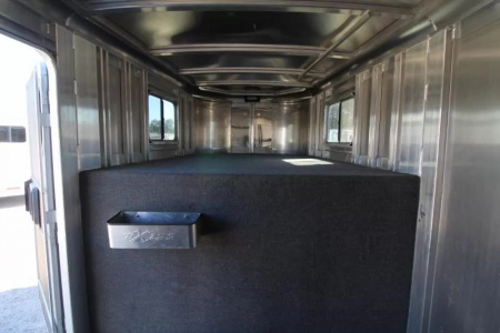Used 2017 Exiss 7200 Large Dressing Room - Rear Tack - Movable saddle rack 2 Horse Aluminum Trailer