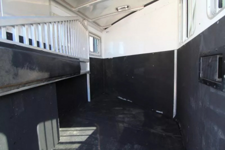 Used 2017 Exiss 7200 Large Dressing Room - Rear Tack - Movable saddle rack 2 Horse Aluminum Trailer