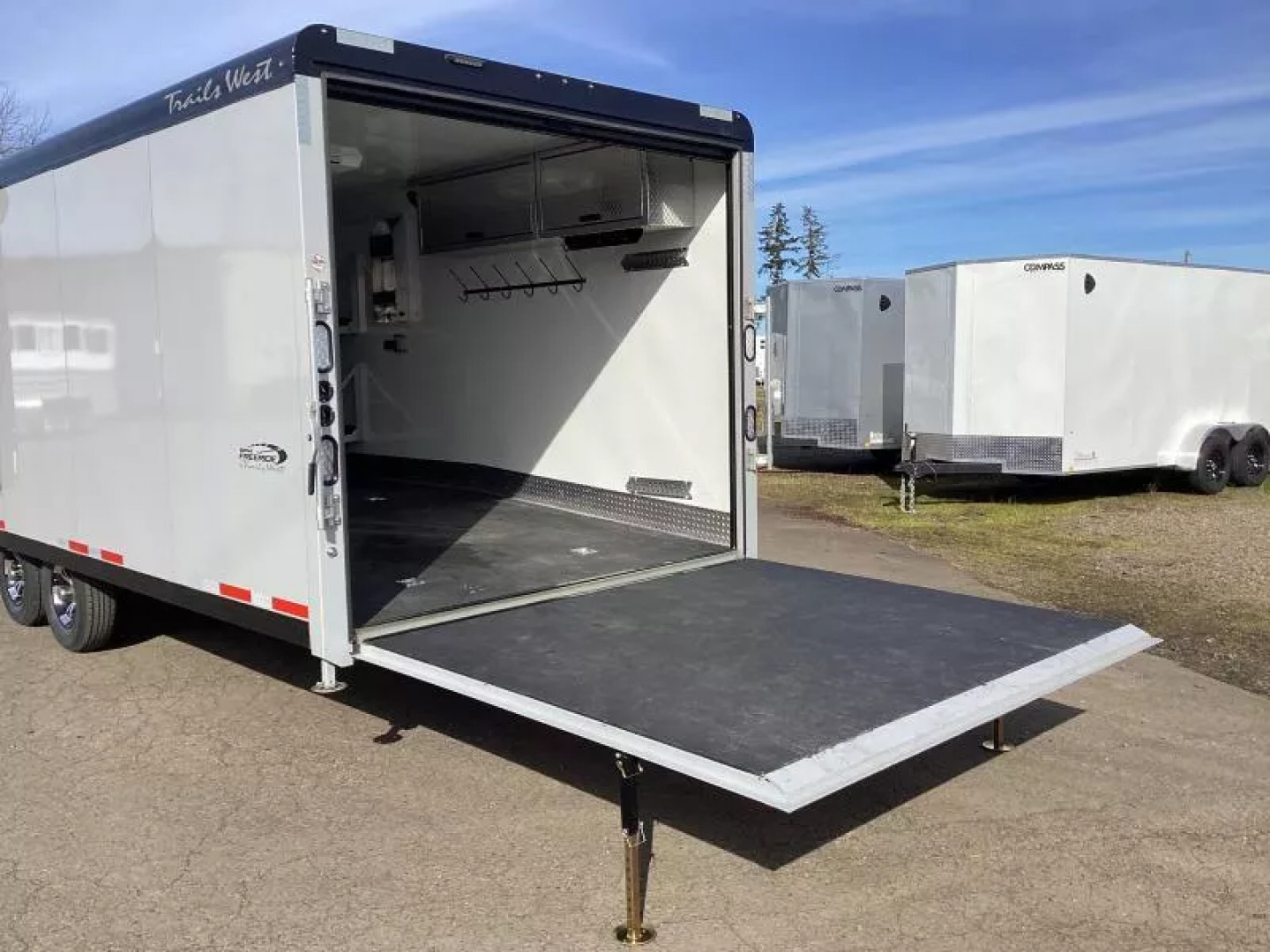 Used 2023 Trails West RPM Freeride 34' Snowmobile Trailer- 40 gal. Fuel Cell with Pump