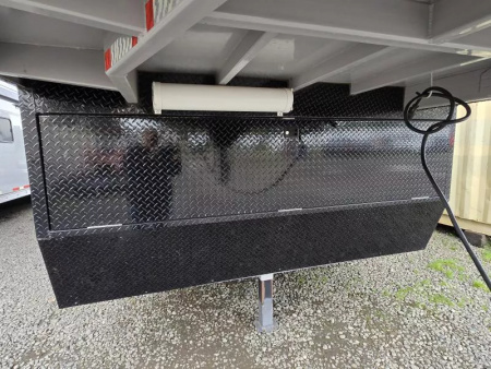 Used 2023 Trails West RPM Freeride 34' Snowmobile Trailer- 40 gal. Fuel Cell with Pump