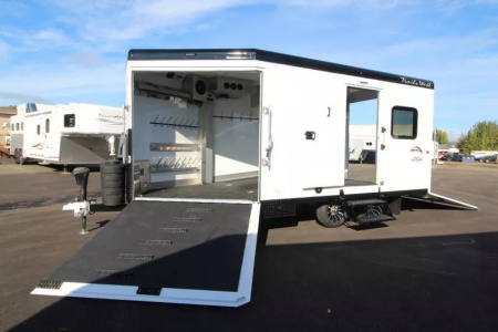 New 2026 Trails West RPM 20' Snowmobile Trailer-Altitude Pckg. - Electric Jack- 30 gal. Fuel Cell-Power Rear Ramp-7.5 gal. LP Tanks