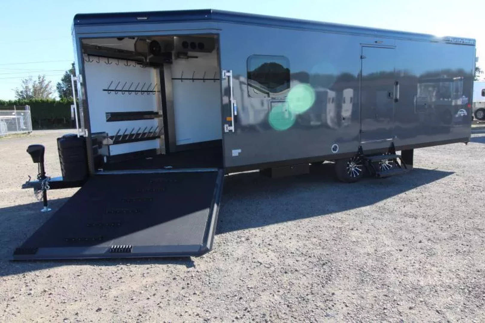 New COMING FALL 2025! 2026 Trails West RPM 28' Snowmobile Trailer-Altitude Package-30gal. Fuel Cell w/Pump-Power Rear Ramp-7.5 gal. LP Tanks