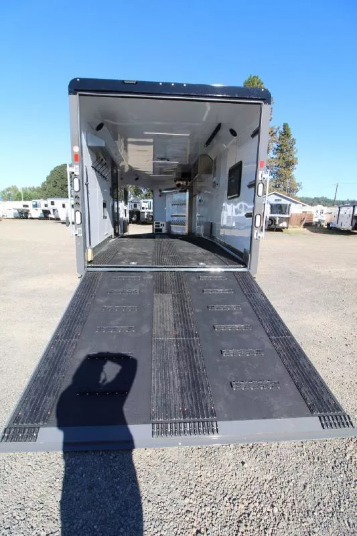 New COMING FALL 2025! 2026 Trails West RPM 28' Snowmobile Trailer-Altitude Package-30gal. Fuel Cell w/Pump-Power Rear Ramp-7.5 gal. LP Tanks