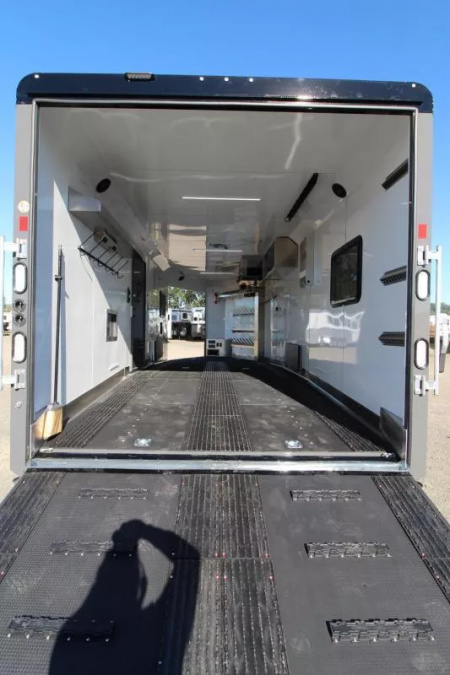 New COMING FALL 2025! 2026 Trails West RPM 28' Snowmobile Trailer-Altitude Package-30gal. Fuel Cell w/Pump-Power Rear Ramp-7.5 gal. LP Tanks