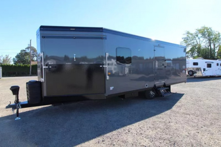 New COMING FALL 2025! 2026 Trails West RPM 28' Snowmobile Trailer-Altitude Package-30gal. Fuel Cell w/Pump-Power Rear Ramp-7.5 gal. LP Tanks