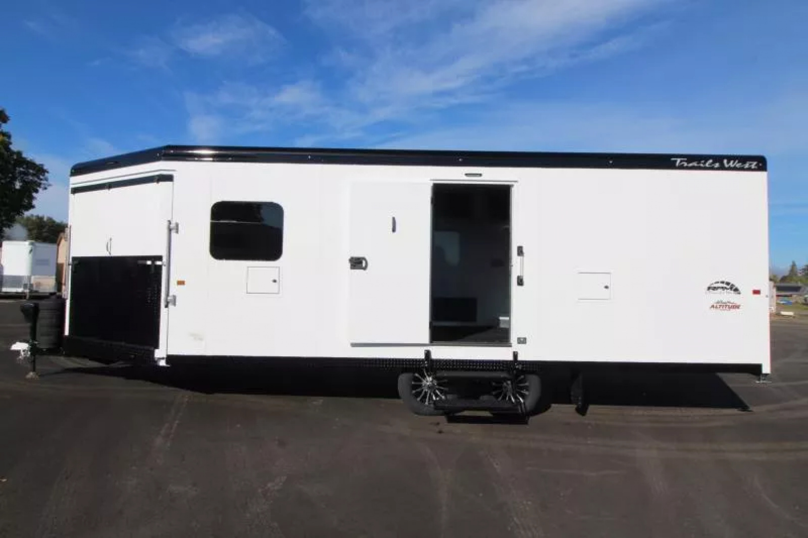 New 2026 Trails West RPM 28' Snowmobile Trailer-Altitude Pckg. - Power Rear Ramp- Track-Melt Heater