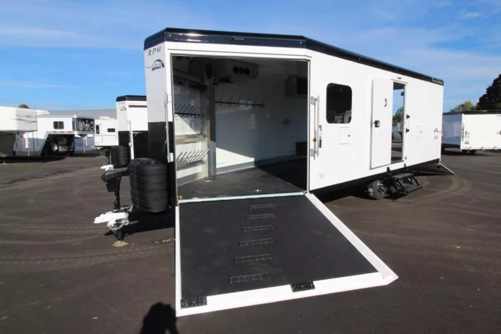 New 2026 Trails West RPM 28' Snowmobile Trailer-Altitude Pckg. - Power Rear Ramp- Track-Melt Heater