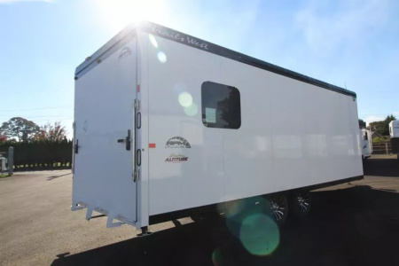 New 2026 Trails West RPM 28' Snowmobile Trailer-Altitude Pckg. - Power Rear Ramp- Track-Melt Heater