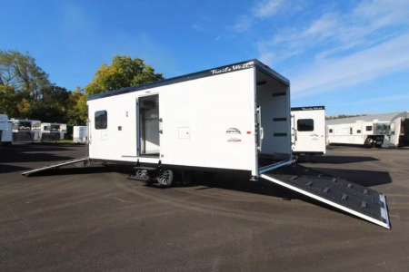 New 2026 Trails West RPM 28' Snowmobile Trailer-Altitude Pckg. - Power Rear Ramp- Track-Melt Heater