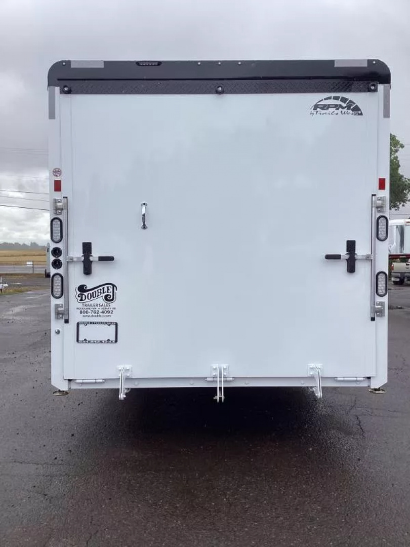 New COMING FALL 2025! 2026 Trails West RPM 28' Snowmobile Trailer-Altitude Package-30 gal. fuel cell-7.5 gal. LP Tanks- Power Rear Ramp