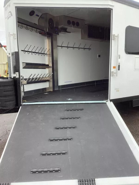 New COMING FALL 2025! 2026 Trails West RPM 28' Snowmobile Trailer-Altitude Package-30 gal. fuel cell-7.5 gal. LP Tanks- Power Rear Ramp