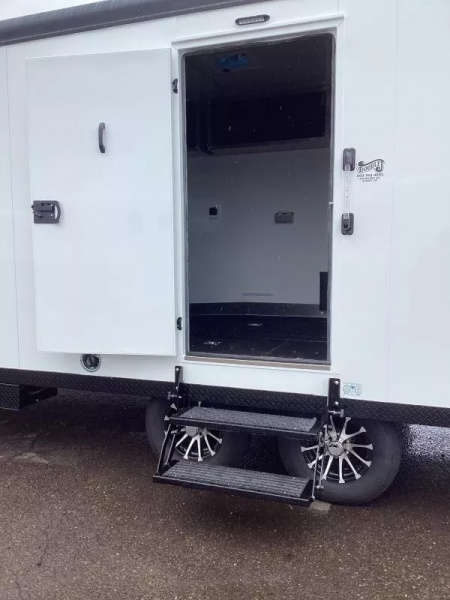 New COMING FALL 2025! 2026 Trails West RPM 28' Snowmobile Trailer-Altitude Package-30 gal. fuel cell-7.5 gal. LP Tanks- Power Rear Ramp