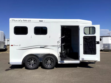 New 2026 Trails West Classic II Extra Tall - 2 Horse Trailer - Swing Out Saddle Rack